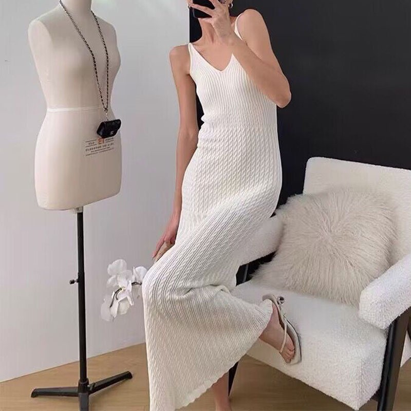 Women'S Bags New Look - Vestido de Punto con Tirantes, Nuevo