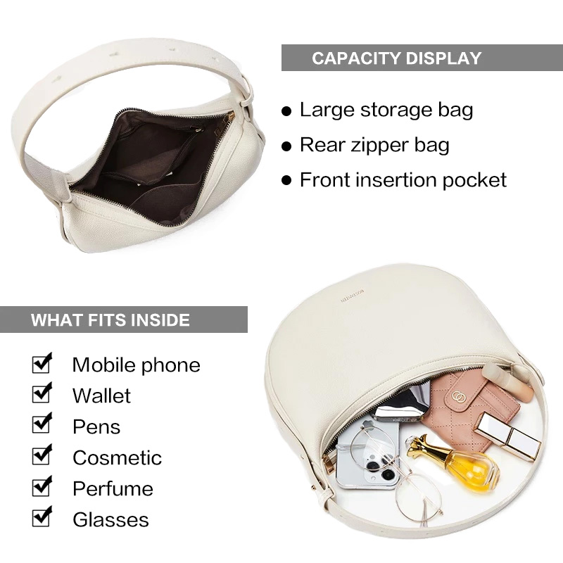 Bolso de Hombro de Cuero PU Ma - Half Moon Crescent reseña y precio