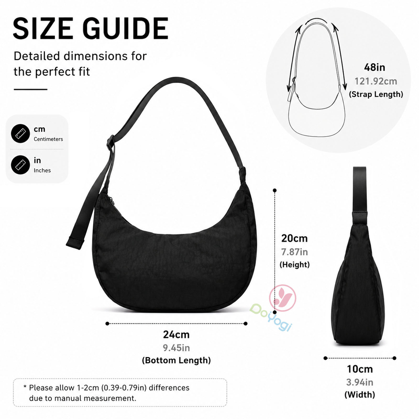 Bolso de Hombro de Nailon Medi - Half Moon Crescent reseña y precio