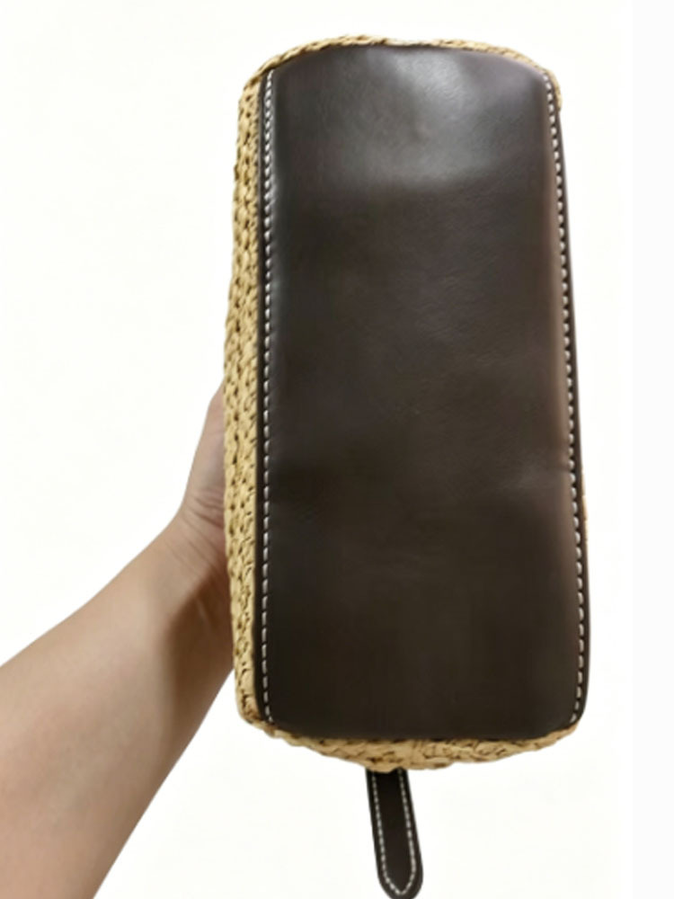 Bolso de Hombro de Paja Tejida - Half Moon Crescent reseña y precio