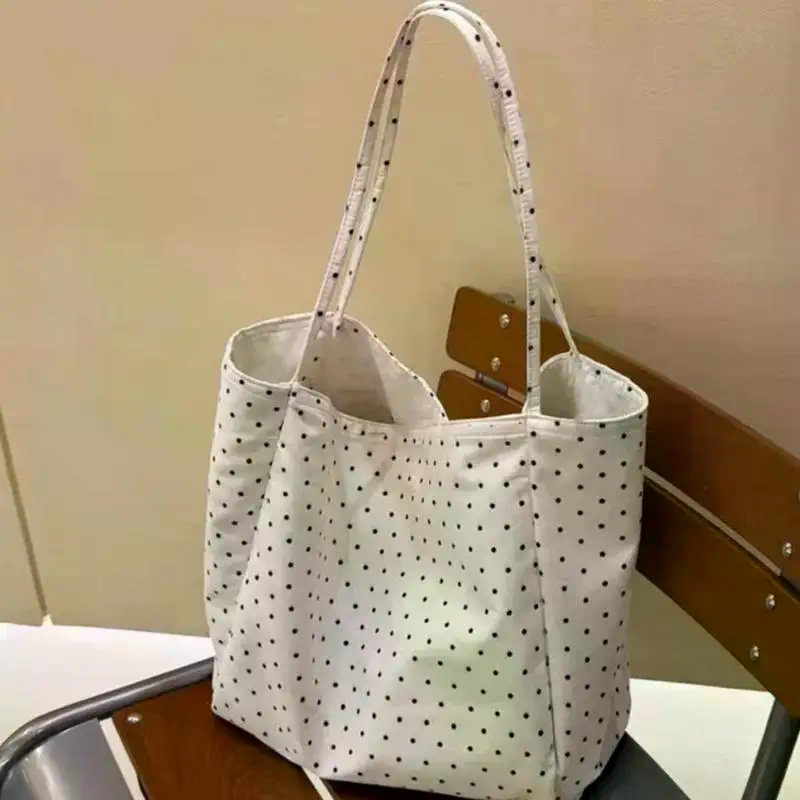 Bolso Tote Grande de Lona con  - Women Handheld Bags reseña y precio