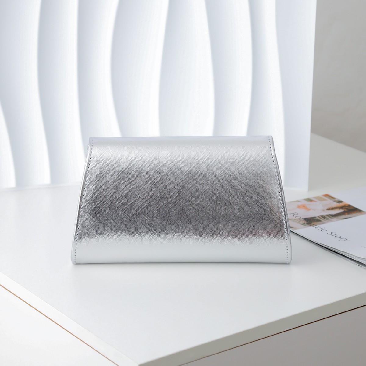 Bolso de Mano de PU Plateado T - Women Handheld Bags reseña y precio