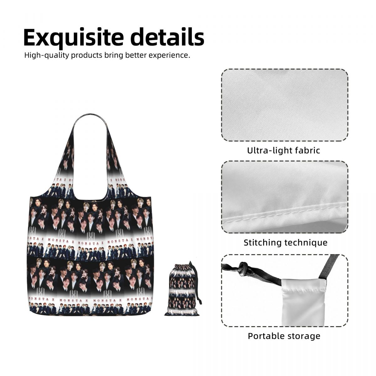 Bolsa de Compras Monsta X Kpop - Women X Bags reseña y precio