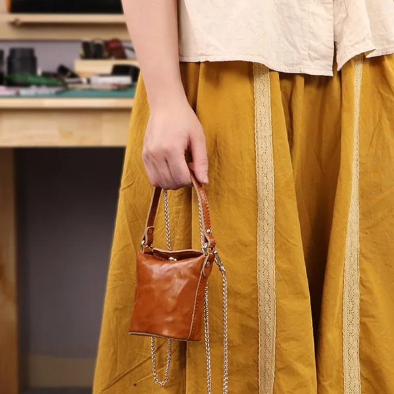 Bolso Mini Tipo Cubo de Cuero  - Women'S Bags Top 10 reseña y precio